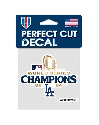 World Series Champions Los Angeles Dodgers Perfect Cut Color Decal 4" x 4" - Image 1 of 2