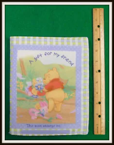 A GIFT FOR MY FRIEND - Completed Cotton Cloth Fabric Soft Book Child Baby Gift - Picture 1 of 7