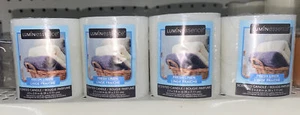 ( 4 ) Luminessence Fresh Linen Scented Pillar Candles 2.5 In. X 2.8 In. 7 oz Ea - Picture 1 of 1