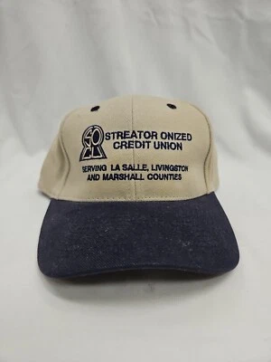 Sombrero Streator Onized Credit Union Bronceado y Azul Correa Trasera Sombrero Foto 1 de 4
