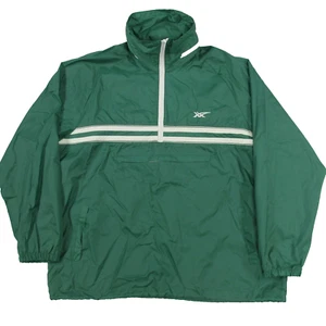 Vintage Asics Tiger Windbreaker Mens Medium Green Rain Jacket - Picture 1 of 8