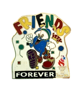 Lapel Hat Pin Vintage Olympics Atlanta 1996 Friends Forever izzy - Picture 1 of 3