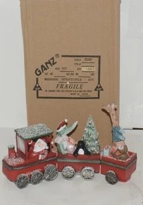 Ganz EX 26987 Santa Zoo Animals Christmas Train Three Piece Set - Picture 1 of 7