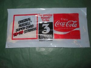 Yo-Yo Coca Cola Vintage Original Genuine Russell super cord 3 strings TRACKING