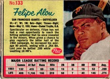 1962 Post Cereal #133 Felipe Alou Poor