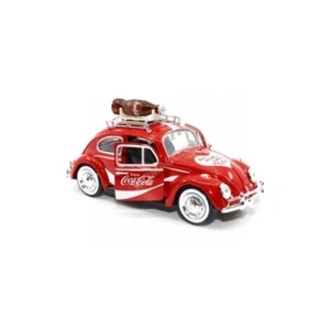 VOITURE VOLKSWAGEN COCCINELLE COCA-COLA 1966 - MOTOR CITY - 1/24 - Foto 1 di 1