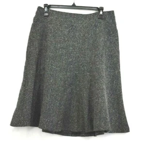 Bisou Bisou Womens Grey Cotton Stretch Conceal Back Zip Pleated Skirt Size 8 - Picture 1 of 5