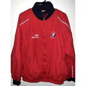 Abrigo vintage Nike Bauer 🇨🇦 para hombre L, cremallera completa cortavientos de hockey, hecho en EE. UU. - Imagen 1 de 8