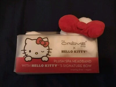 Новый кремовый магазин x Hello Kitty подпись красный бант белый плюшевый Spa обруч для волос милый - Изображение 1 из 4