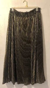 Cato Maxirock Metallic Plissee, Größe L **Neu mit Etikett** - Bild 1 von 6