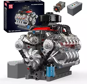 Zestaw modeli silnika V8 - 487 sztuk projekt DIY STEM dla wszystkich grup wiekowych - Zdjęcie 1 z 12