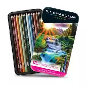 Prismacolor Premier Thick Core Coloured Pencil Set, 12-Colours, Landscape - Picture 1 of 3
