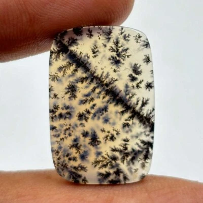 Cojín delicado natural de ágata escénica de 15 quilates piedras preciosas sueltas 27x18x03 mm KJ-660 Foto 1 de 4