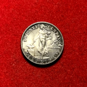 Philippines 1944 D 20 Centavos Silver Coin KM#182 T2843a - Picture 1 of 2