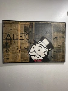 Alec Monopoly Original Art Work Street Art Collectible Kaws Banksy Supreme Invad - Picture 1 of 17