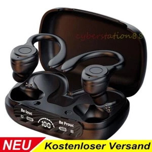 Bluetooth 5.3 Kopfhörer In Ear Ohrbügel Kabellos TWS Sportkopfhörer mit Mikrofon - Picture 1 of 14