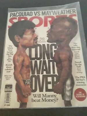FLOYD MAYWEATHER VS MANNY PACQUIAO FROM PHILIPPINES MAGAZINE ULTRA RARE NEW SEAL - Image 1 of 2