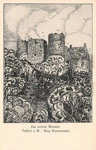 The Beautiful Werratal Castle Normannstein Treffurt on Werra Thuringia Postcard - Picture 1 of 2
