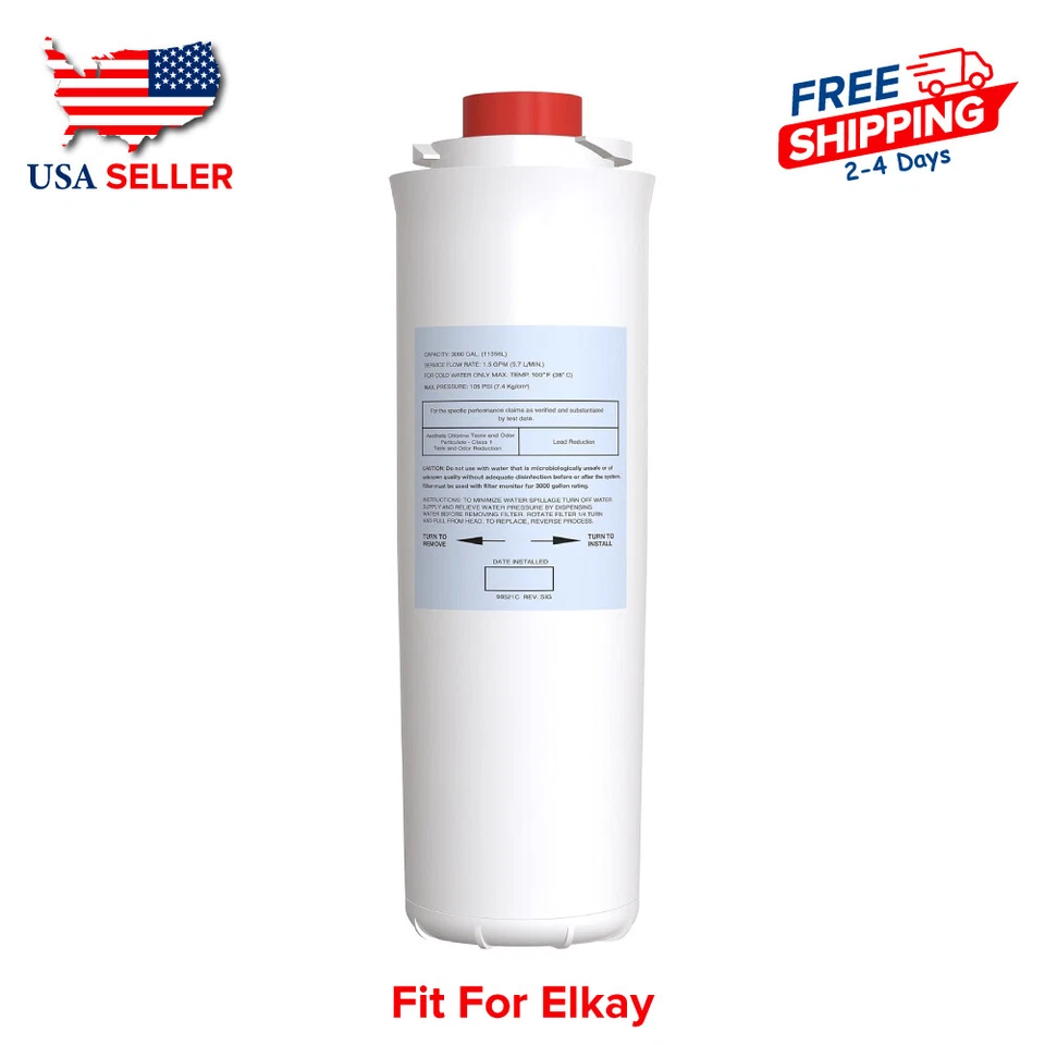 BRANDED Fit For Elkay 51300C WaterSentry Plus Replacement Water Filter Bottle Fillers