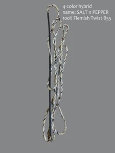 Flemish Twist Bowstring / hybrid / SALT n PEPPER / CHOOSE STRING LENGTH! /$17.95 - Picture 1 of 14