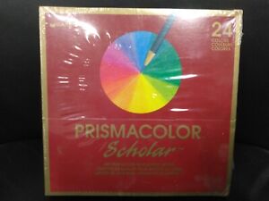 Nuevo en caja 92805 Sanford Prismacolor Scholar Berol 24 colores 1997 lápices de colores nuevo en caja