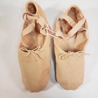 Тапочки балерины Bloch размер 6,5 розовая кожаная подошва хлопковая подкладка женские - Изображение 1 из 4