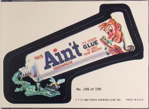 1980 Topps Wacky Packages Series 3 Ain't #186 - Picture 1 of 2