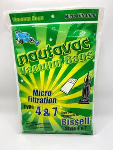 5 Paquetes de 2 NUEVO Nautavac Micro Filtración Estilo 341 para adaptarse a Bissell Tipo 4 y 7 - Imagen 1 de 6