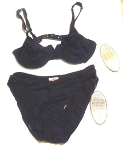 Sunsets Navy Blue Underwire Tank Bikini Swimsuit NWT Size 32DD/Large - Picture 1 of 5