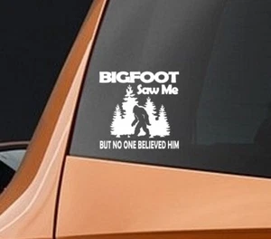 BERRYZILLA Bigfoot Saw Me Decal Sasquatch Yettie Funny Car Truck Vinyl Sticker - Picture 1 of 3