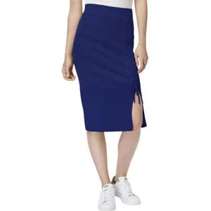 Rachel Roy Womens Blue Iris Lace Up Sweater Knit Pencil Skirt S - Picture 1 of 4