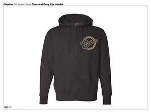 ERIC CLAPTON 2017 TOUR ZIP HOODIE - Picture 1 of 1