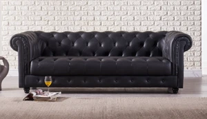 Gorgeous Chesterfield Style Modern Black or white PU Leather Sofa #1166 - Picture 1 of 12