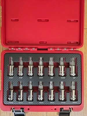 Mac Tools 14-pc 1/2" Dr Advanced Short Hex Driver Set SVH14RBRT  - Image 1 of 4
