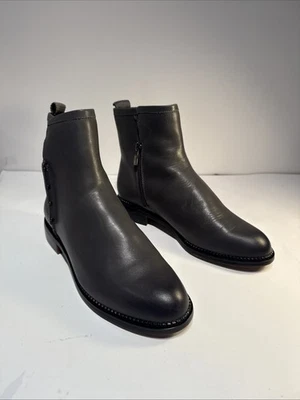 NUEVAS Botas Franco Sarto Hixton Talla 7.5 Cuero Neutro Minimalista Bikercore Moto Foto 1 de 4