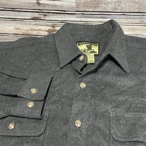 Camicia Field & Stream grigia camoscio con bottoni manica lunga morbida taglia large - Foto 1 di 6