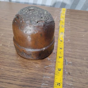 Civil War Rifled Cannon Ball Copper Covered Lead. With Markings. Very Unusual. - Picture 1 of 7
