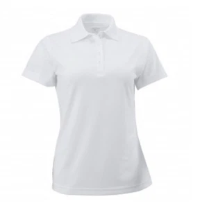Polo de rendimiento blanco para mujer talla mediana UPF 30+ - Imagen 1 de 3