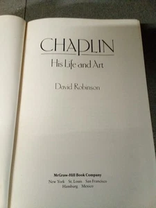 Chaplin - His Life and Art By David Robinson Hardcover Vtg.1985 - Picture 1 of 10