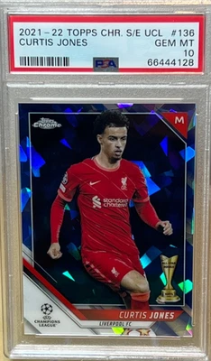 CURTIS JONES  * PSA 10 * POP 2 *  2021-22 TOPPS CHROME SAPPHIRE ROOKIE CUP #136 - Image 1 of 3