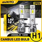 2PCS H1 LED Headlight Bulbs Conversion Kit 100W 14000LM 6500K High Low Beam Lamp
