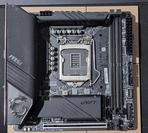 Płyta główna MSI MEG Z490i Unify ITX; LGA 1200, Intel 10./11. generacji, DDR4; PRZETESTOWANA! - Zdjęcie 1 z 13