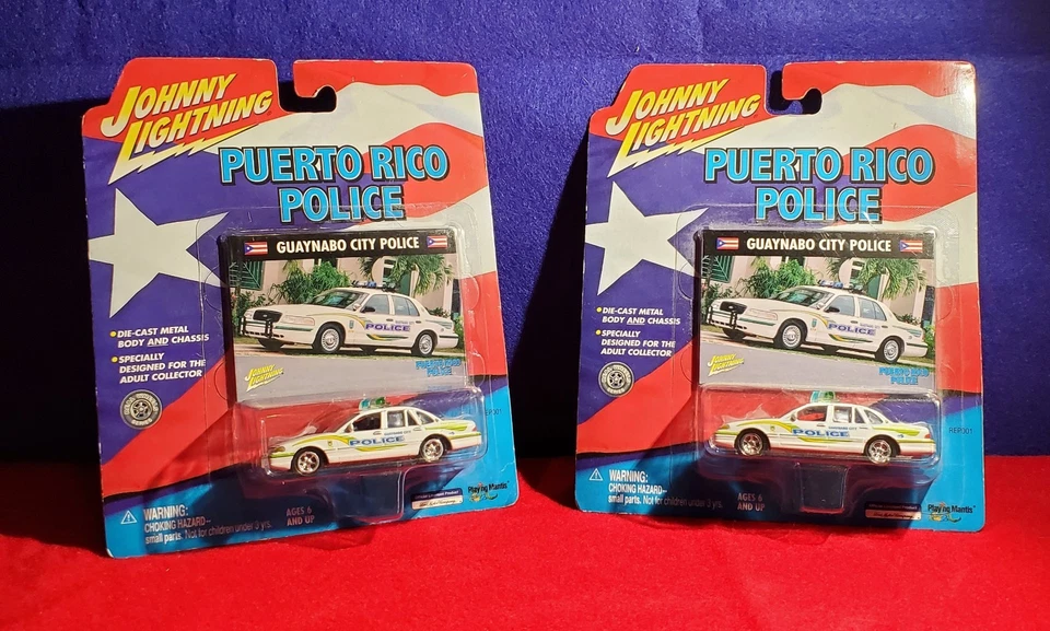 Johnny lightning 1/64 Diecast (2) Car Lot Puerto Rico Police Guaynabo City  - Image 1 of 2
