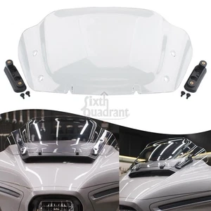 10" Clear Front Windshield Windscreen W/Bracket For Harley Street Glide 2023-up - Picture 1 of 20