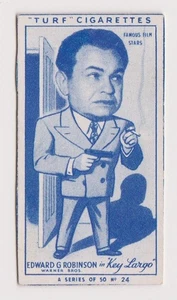 Edward G Robinson 1949 Carreras Turf Famous Film Stars Tobacco Card #24 - Picture 1 of 2