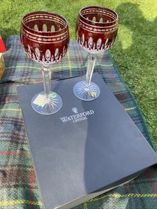 Waterford Crystal Wine Glasses In Red 2x - Picture 1 of 1