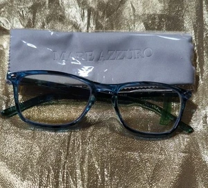MARE AZZURO +2.00 Blue Unisex Readers With Plastic Case And Cloth - Picture 1 of 2