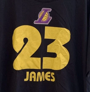 NBA Los Angeles Lakers 23 James Black Men's T-Shirt Size XL - Picture 1 of 4