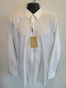 NEW - Burberry $430 MSRP, White Long Sleeve Button Up Shirt, Men's 16. A168 - Picture 1 of 6