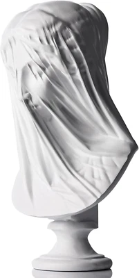 13 Inch Veiled Lady Bust Greek Goddess Statue,Large Classic Roman Bust Greek - Image 1 of 4
